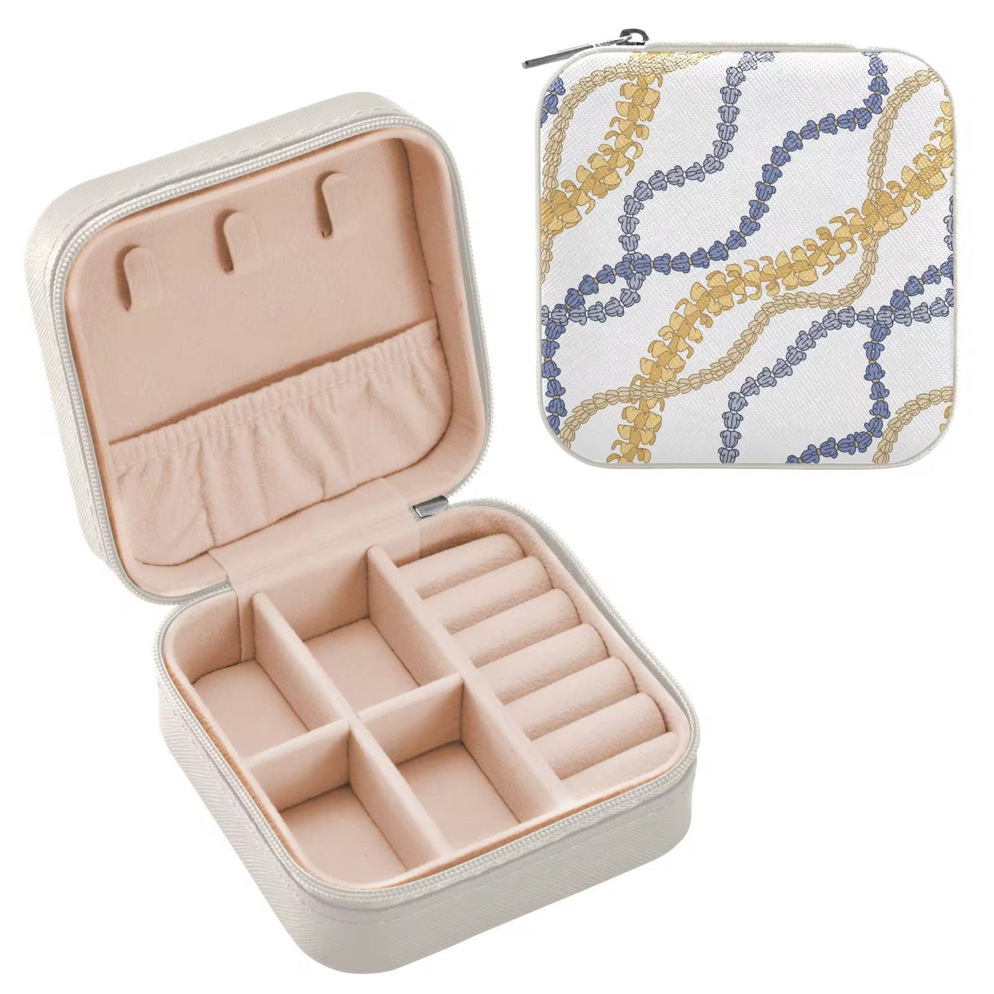 Travel Jewelry Case - White