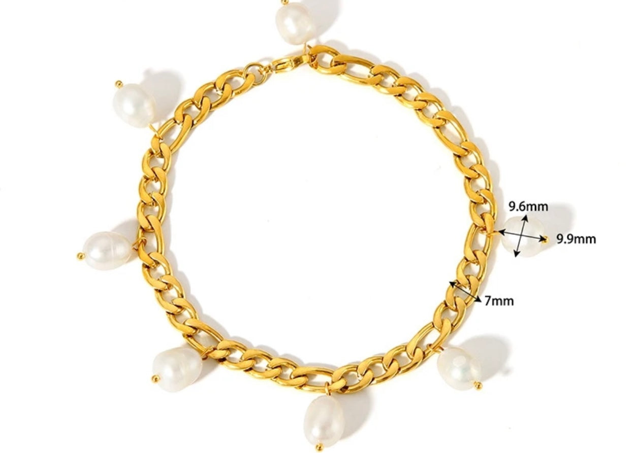 Pearl Anklet 18K GP