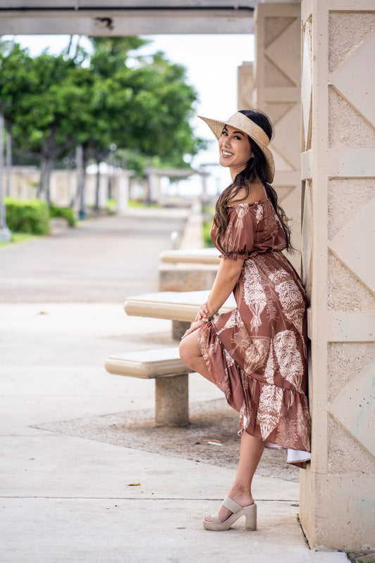 Zairah Dress - Kahili Brown