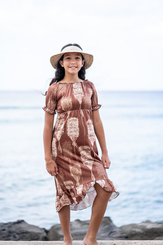 Lil Zairah Dress - Kahili Brown