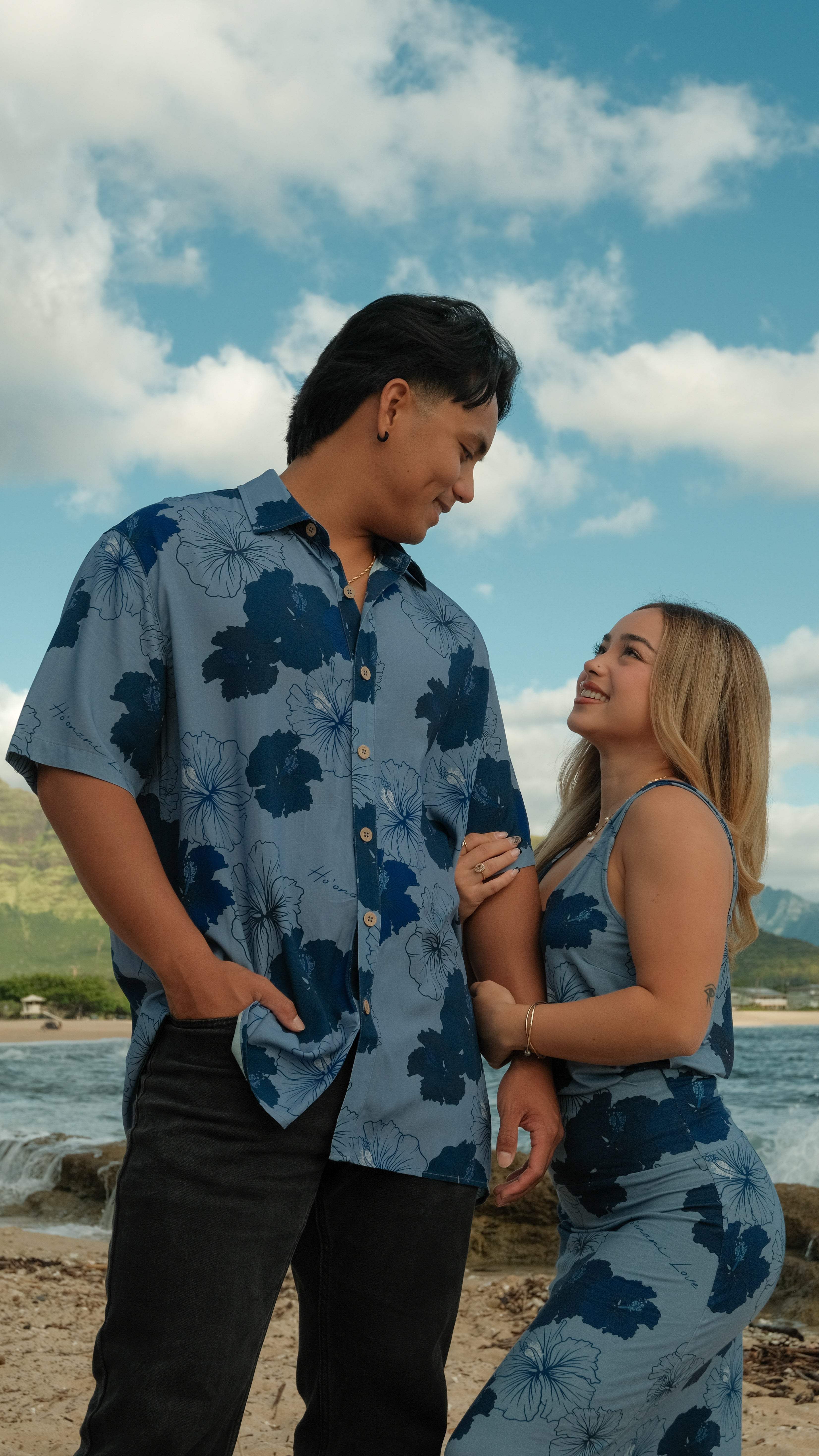 Lopaka Aloha Shirt - Hibiscus Blue – HO`ONANI LOVE
