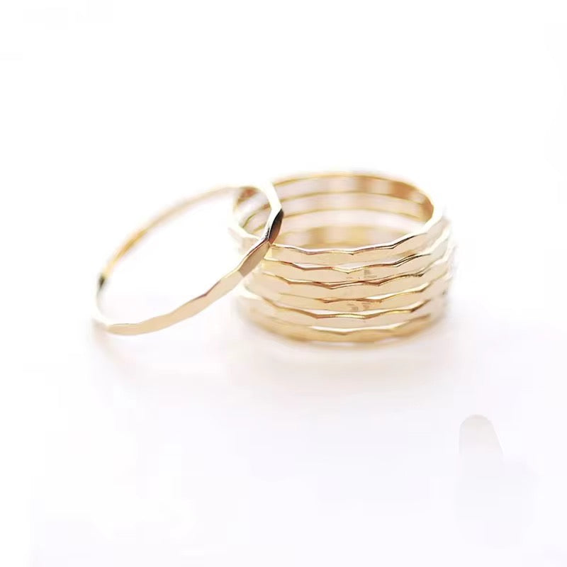 14K GF Hammered Ring