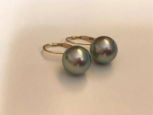 Tahitian Pearl Earrings 14k GF